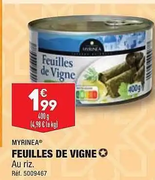 Feuilles de vigne myrinea