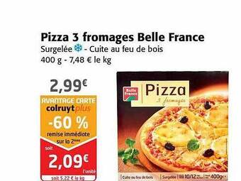 Colruyt Pizza 3 fromages belle france offre