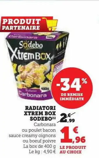 Hyper U Radiatori xtrem box sodebo offre