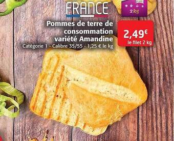 Colruyt Pommes de terre de consommation variété amandine offre