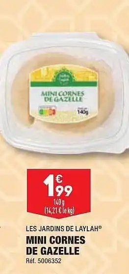 ALDI Mini cornes de gazelle les jardins de laylah offre