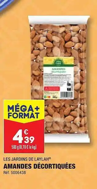 ALDI Amandes décortiquées les jardins de laylah offre
