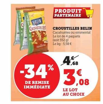 Hyper U Croustilles belin offre