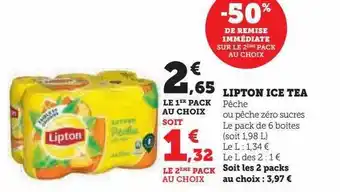Hyper U Lipton ice tea offre
