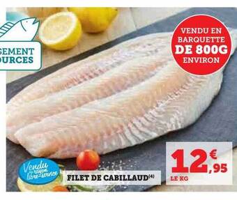 Hyper U Filet de cabillaud offre