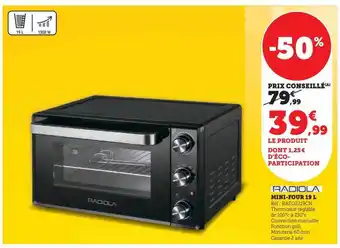 Hyper U Mini-four 19l radiola offre
