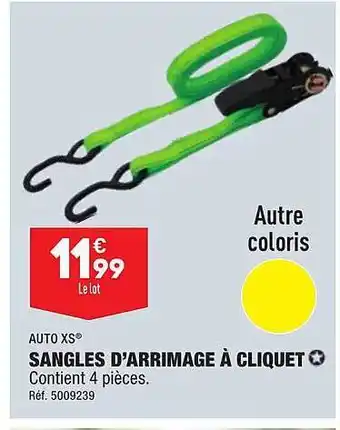 ALDI Sangles d'arrimage à cliquet auto xs offre