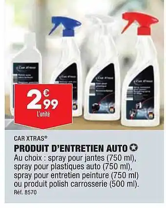 ALDI Produit d'entretien auto car xtras offre