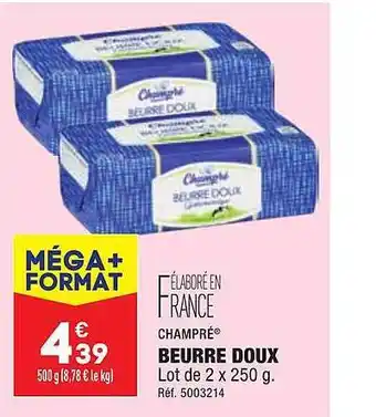 ALDI Beurre doux champré offre