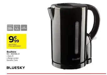 Carrefour Bouilloire bluesky offre