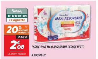 Netto Essuie-tout maxi absorbant décoré netto offre