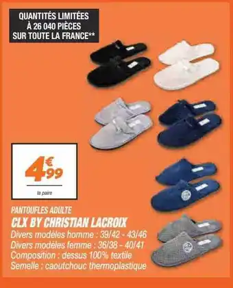 Netto Clx by christian lacroix pantoufles adulte offre