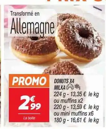 Netto Donuts x 4 milka offre