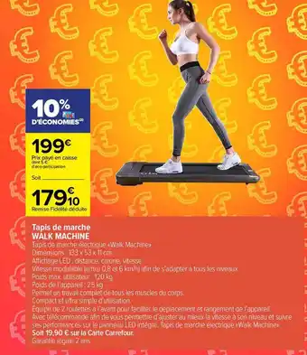 Tapis de marche walk machine