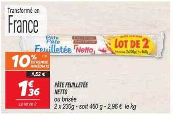 Netto Pâte feuilletée netto offre