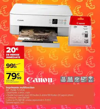Carrefour Imprimante multifonction canon offre