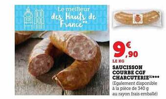 U Express Saucisson courbe cgf charcuterie offre