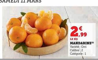 Super U Mandarine offre