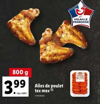 Lidl Ailes de Poulet Tex Mex offre
