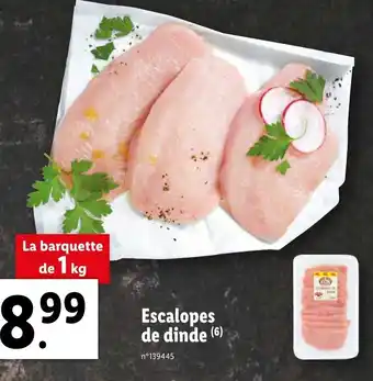 Lidl Escalopes de Dinde offre