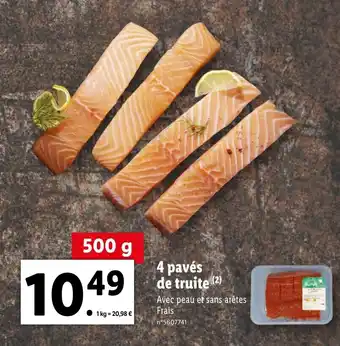 Lidl 4 Pavés de Truite offre