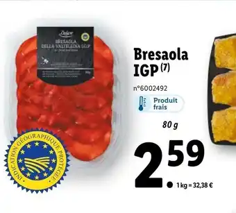 Lidl Bresaola IGP offre
