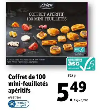 Lidl Coffret de 100 Mini-Feuilletés Apéritifs offre