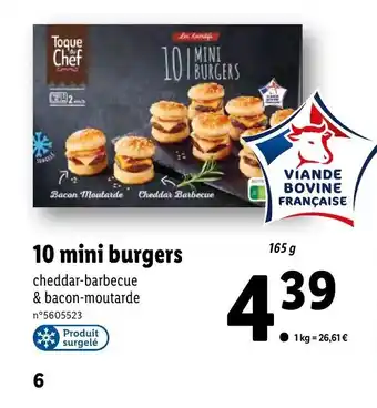 Lidl 10 Mini Burgers offre