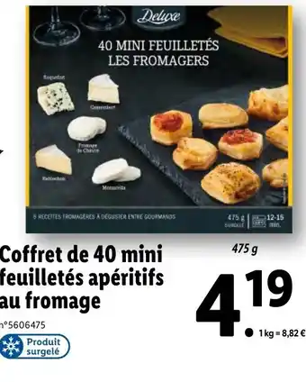 Lidl Coffret de 40 Mini Feuilletés Apéritifs au Fromage offre