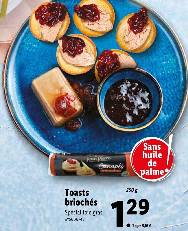Promo Toasts Briochés chez Lidl