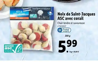 Lidl Noix de Saint-Jacques ASC Avec Corail offre
