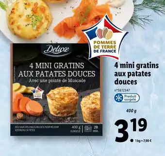Lidl 4 Mini Gratins Aux Patates Douces offre