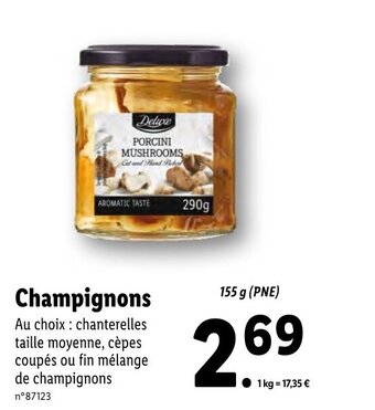 Lidl Champignons offre