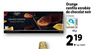 Lidl Orange Confite Enrobée de Chocolat Noir offre