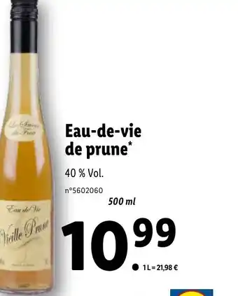 Lidl Eau-de-Vie de Prune offre