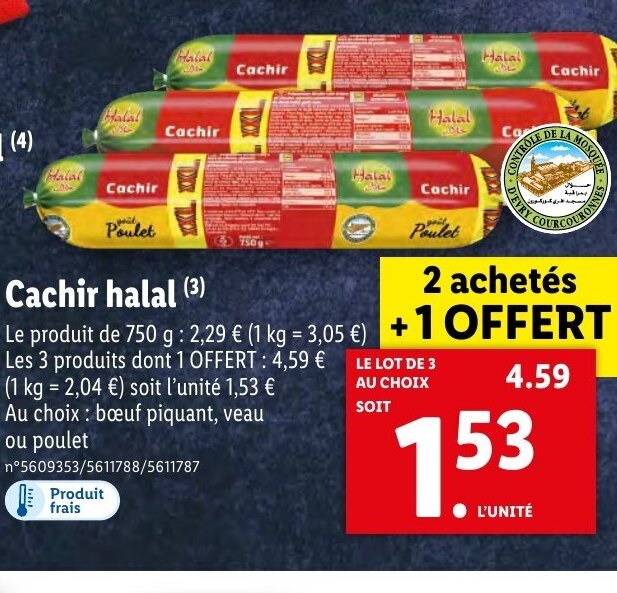 Promo Cachir Halal chez Lidl