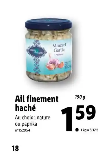 Lidl Ail Finement Haché offre