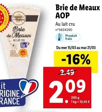 Brie de Meaux AOP