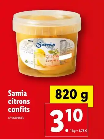 Lidl Samia Citrons Confits offre