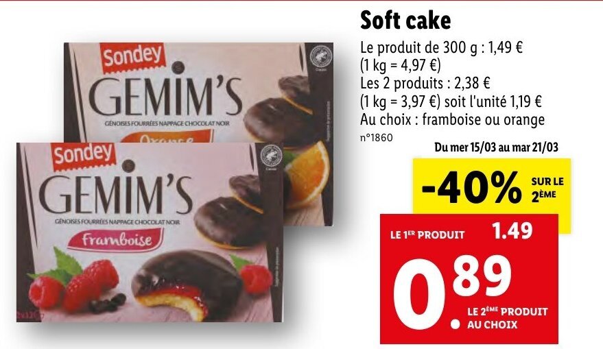 Promo Soft Cake chez Lidl