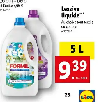 Lidl Lessive Liquide offre