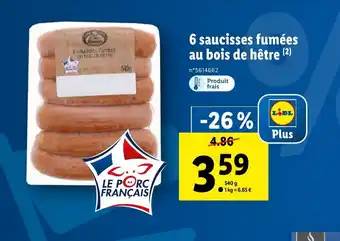 6 Saucisses Fumées Au Bois De Hêtre