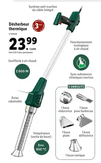 Lidl Désherbeur Thermique offre