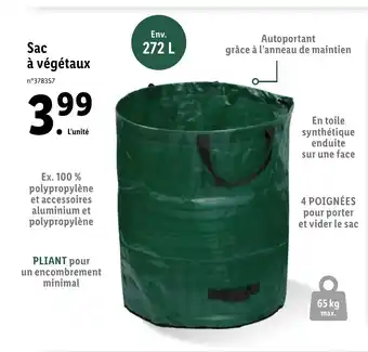 Lidl Sac à Végétaux offre