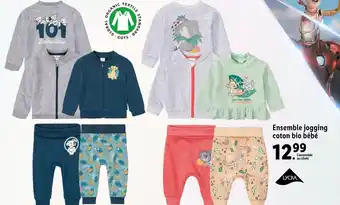 Lidl Ensemble Jogging Coton Bio Bébé offre