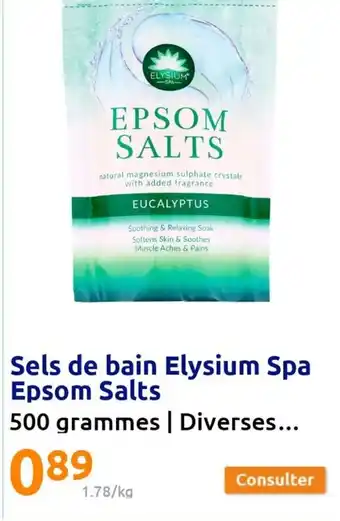 Action Sels de Bain Elysium Spa Epsom Salts offre