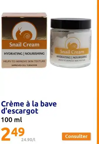 Action Crème à La Bave d'Escargot offre