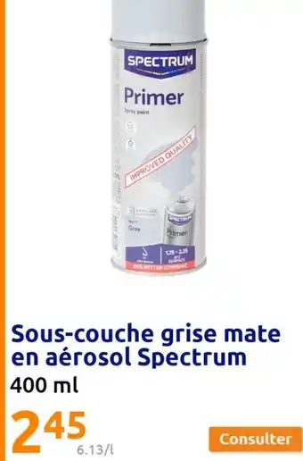 Action Sous-Couche Grise Mate en Aérosol Spectrum offre