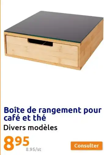 Action Boîte De Rangement Pour Café et Thé offre