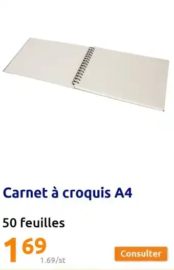 Action Carnet à Croquis A4 offre